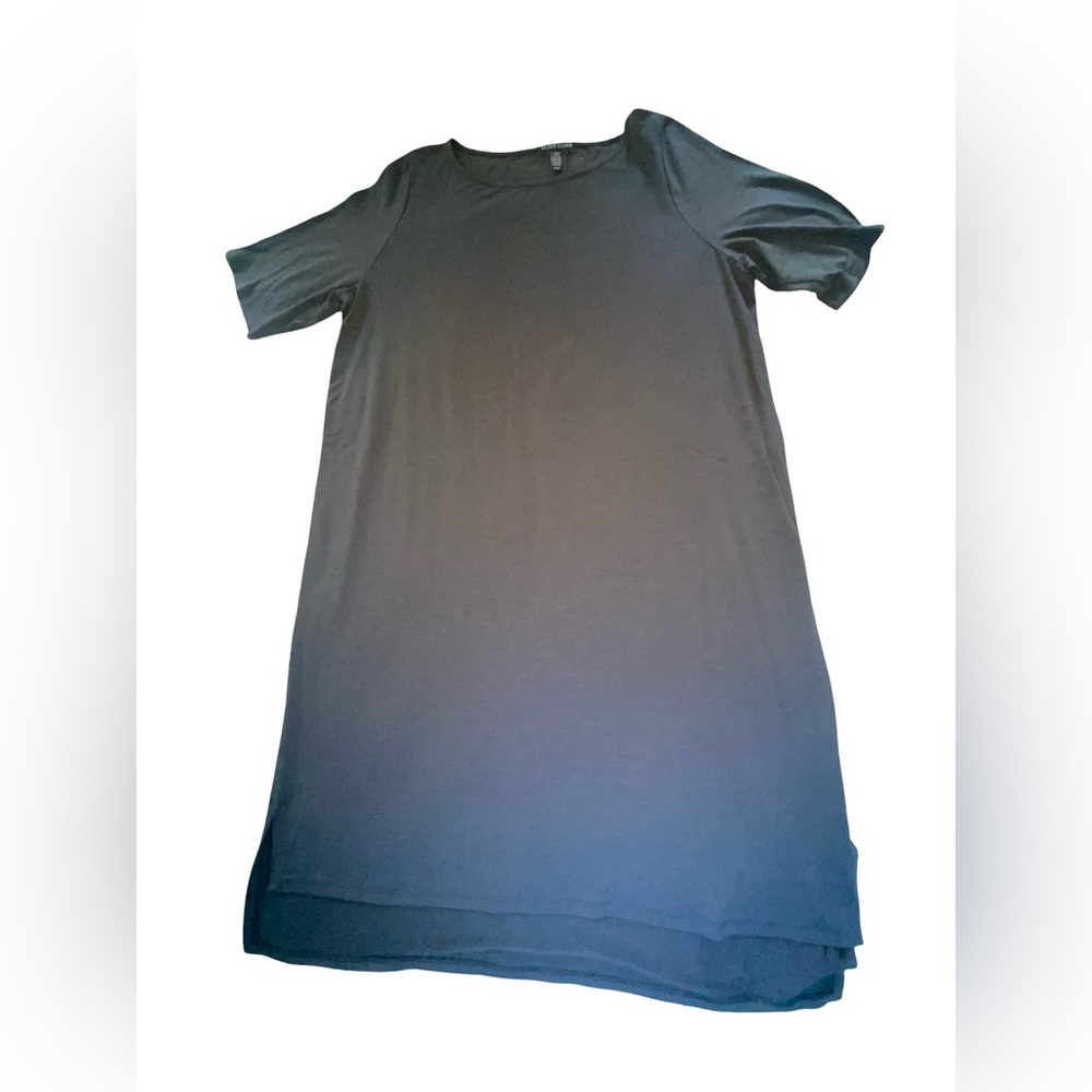 Eileen Fisher gray tencell blend dress  with side slits‎ size Medium